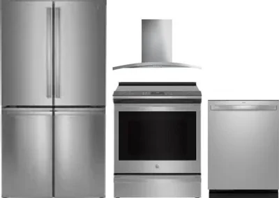 4 Piece Package Includes Refrigerator, Range, Hood And Dishwasher